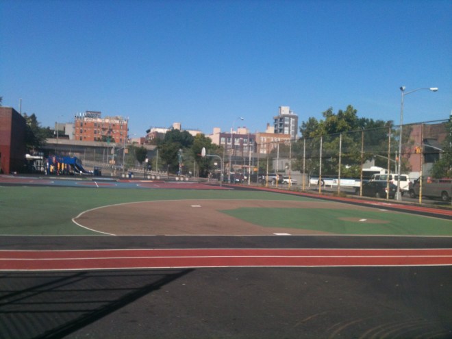 The school down the block had the biggest blacktop!