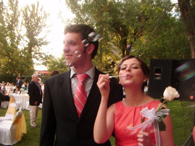 "Hey, I have an idea! What if I wear a tie that matches your dress?" -Devin, May 2010