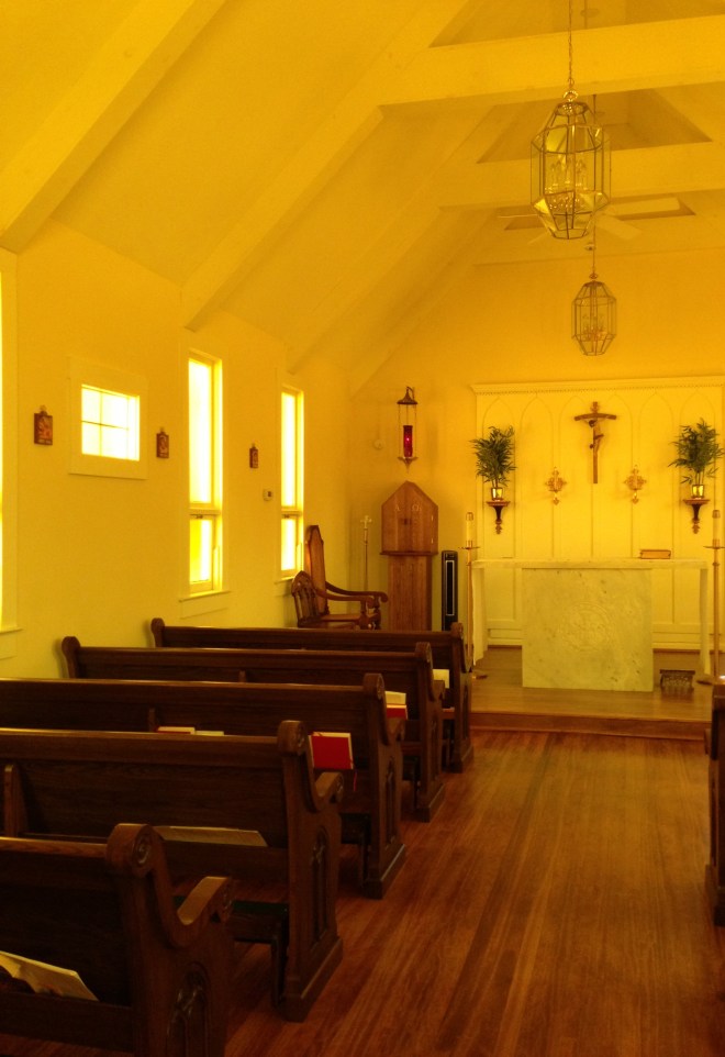 This church is hundreds of years old. It was the first church on the island. 