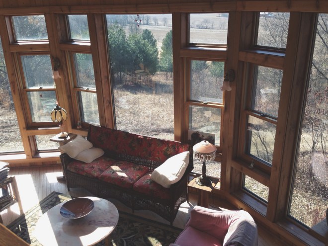 Speaking of re-purposing, here is a house made entirely of salvaged materials. It belongs to one of their family friends.