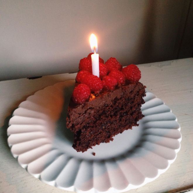 Chocolate Raspberry Cake with Chocolate Ganache Icing
