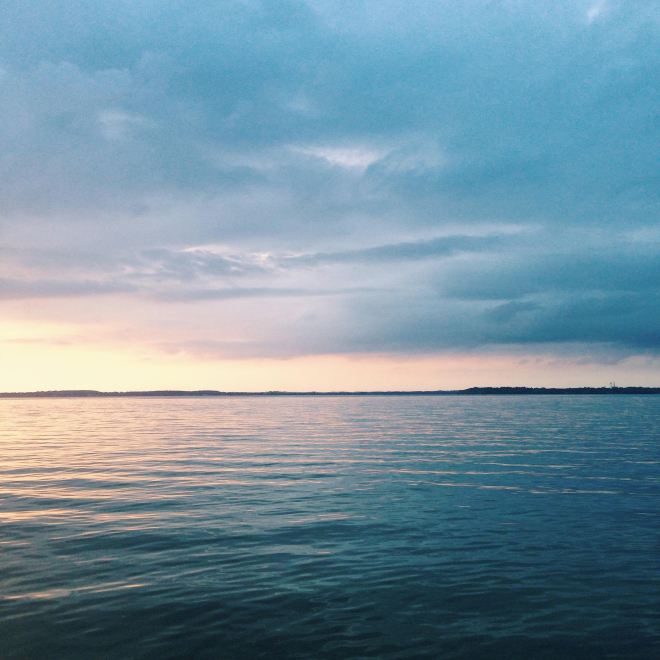 madison wisconsin lake at sunset