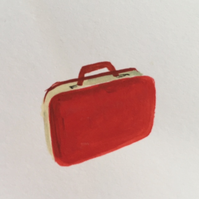 little red suitcase by anja riebensahm